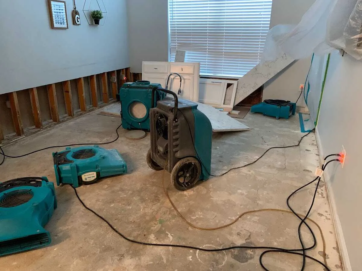 Dehumidifier in flood-cut room for Water Extraction & Removal in Radnor